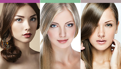 Подобрать цвет волос и макияж по типу лица