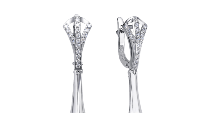 Серьги с изумрудом